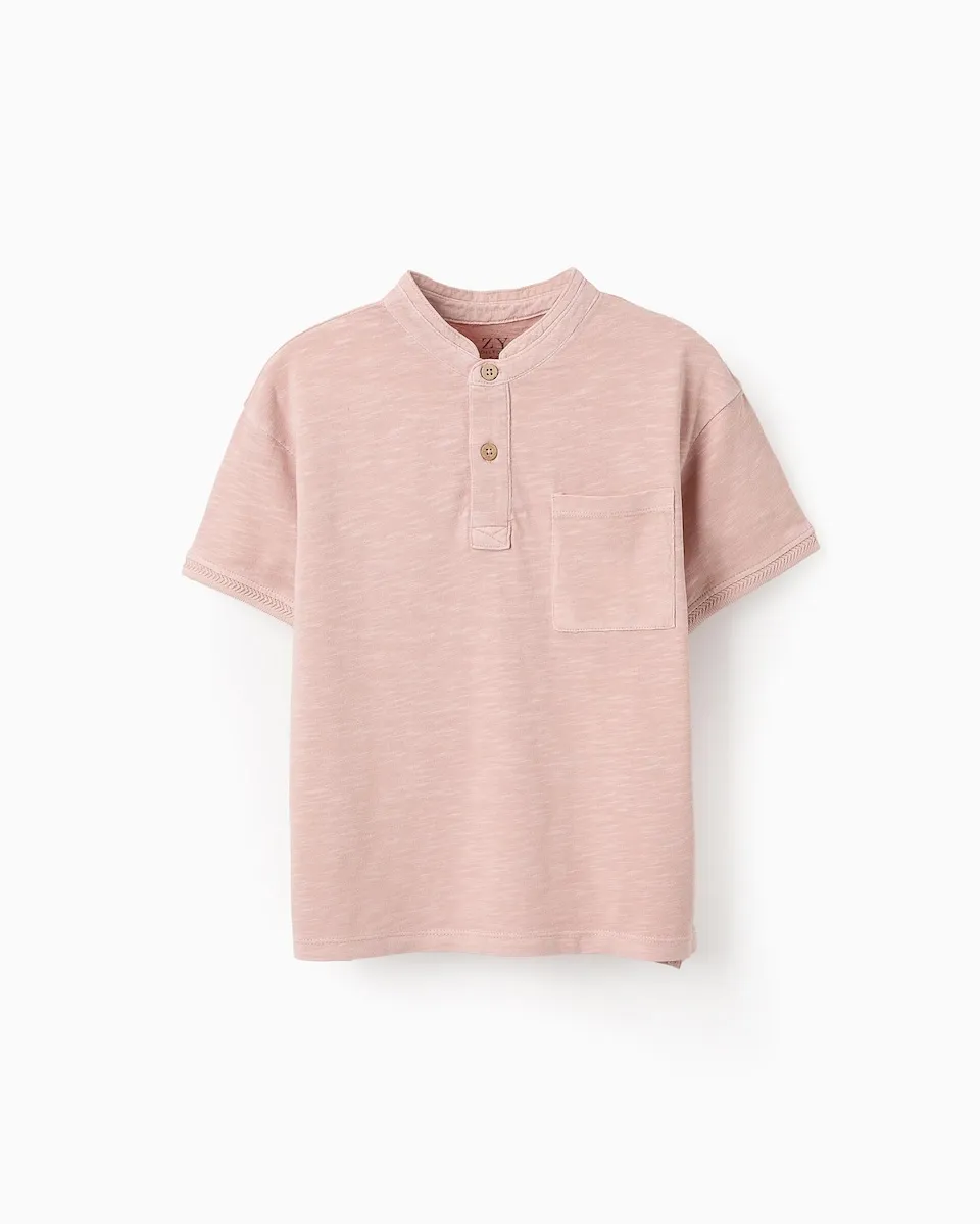 Детское поло с коротким рукавом и воротником стойкой Zippy, лососевый
Детское поло с коротким рукавом и воротником стойкой Zippy, лососевый