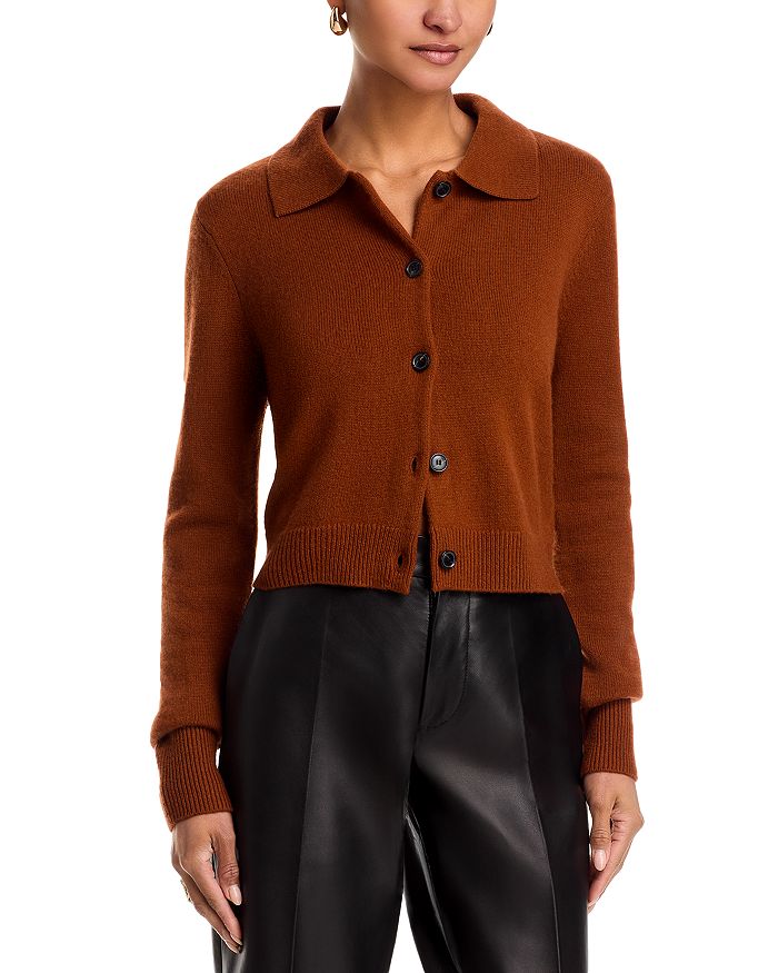 Укороченный кардиган из кашемира FRAME, коричневый 
Укороченный кардиган из кашемира FRAME, коричневый