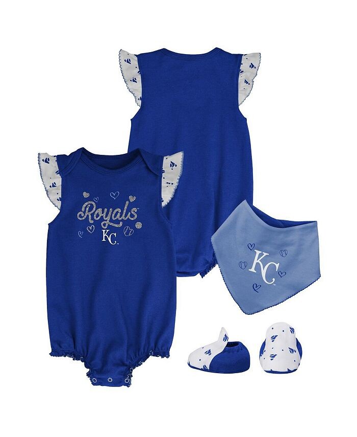 Комплект из 3 предметов для новорожденных Royal Kansas City Royals, домашний боди с нагрудником и пинетками Outerstuff, синий
Комплект из 3 предметов для новорожденных Royal Kansas City Royals, домашний боди с нагрудником и пинетками Outerstuff, синий