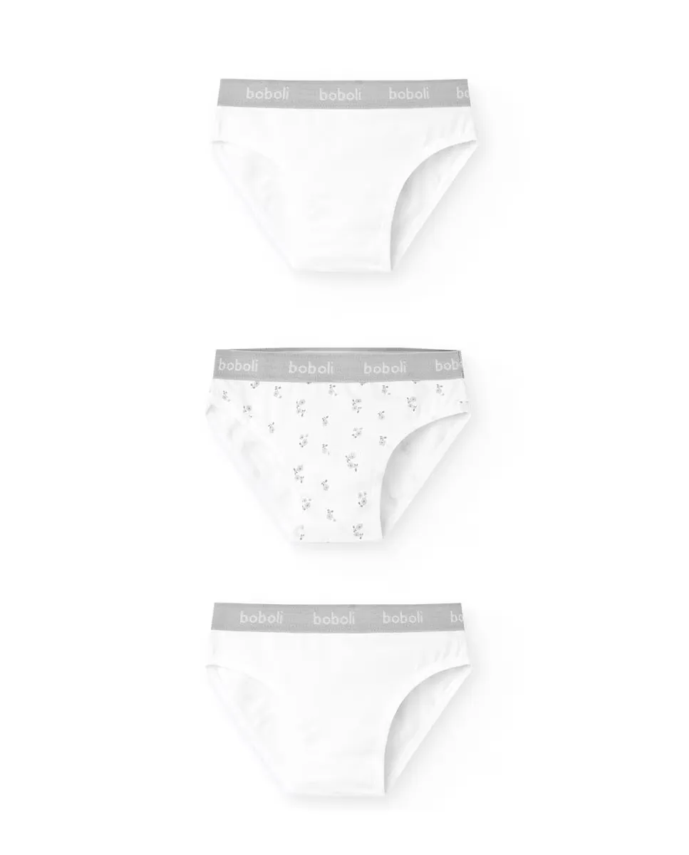 Комплект из 3 трусов для девочек с логотипом на талии Boboli, белый
Комплект из 3 трусов для девочек с логотипом на талии Boboli, белый