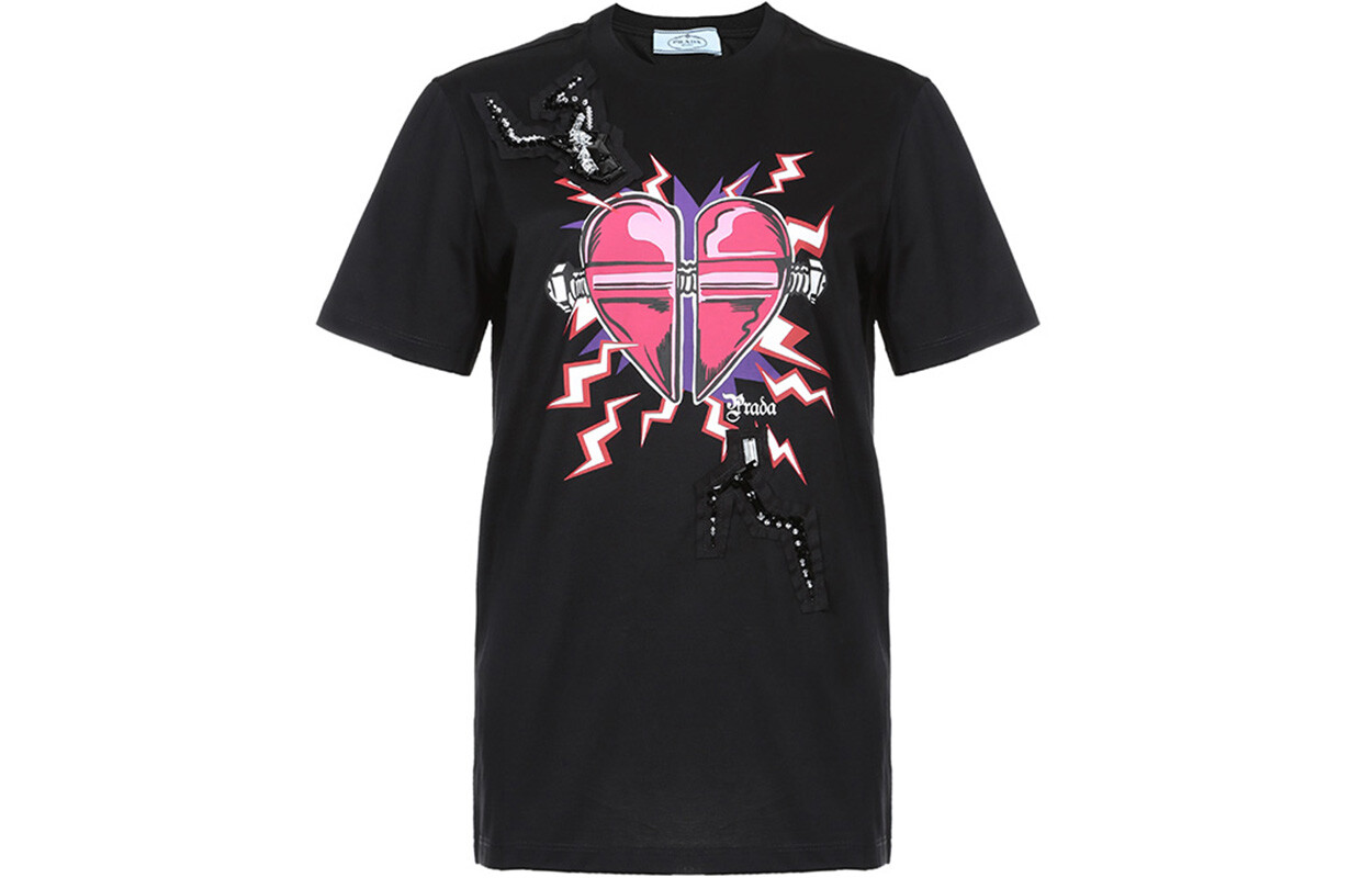 Футболка женская Prada, черный / красный
Футболка женская Prada, черный / красный