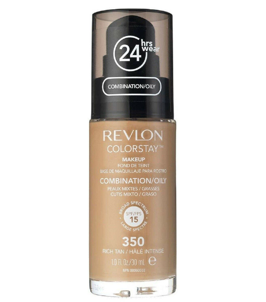 Revlon, ColorStay, тональный крем для комбинированной и жирной кожи 350 Rich Tan, 30 мл
Revlon, ColorStay, тональный крем для комбинированной и жирной кожи 350 Rich Tan, 30 мл