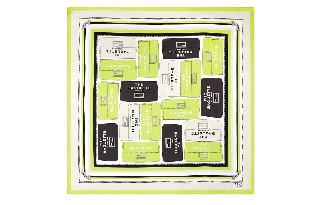 Шелковый платок Foulard от Marc Jacobs Show FENDI, зеленый
Шелковый платок Foulard от Marc Jacobs Show FENDI, зеленый