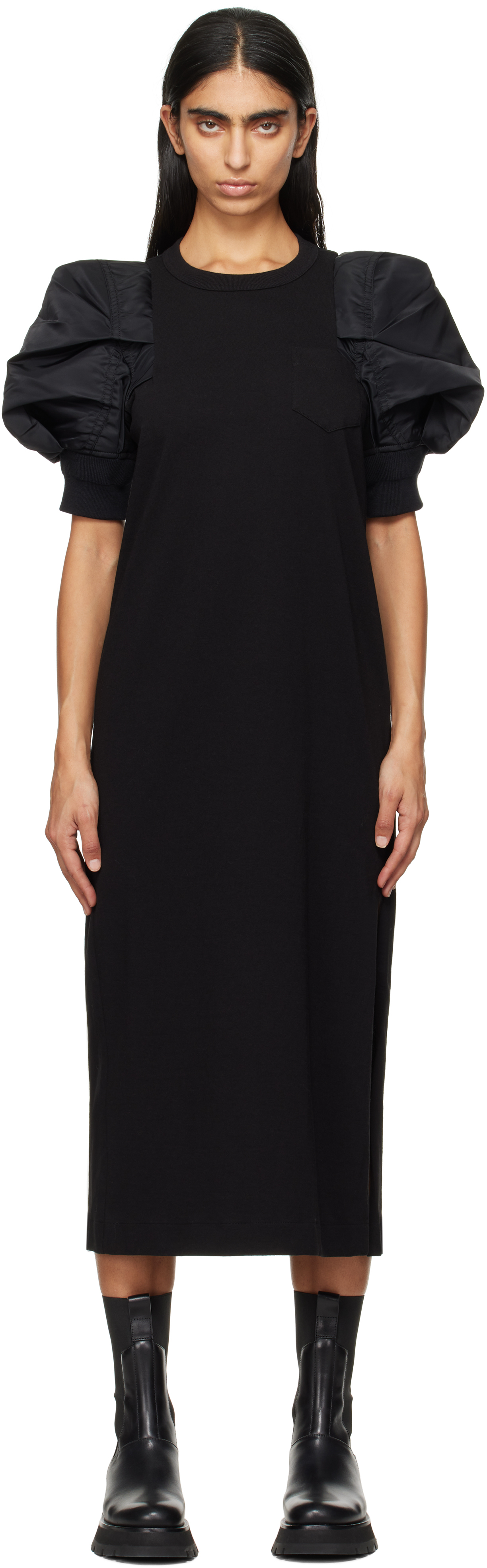 Платье макси из нейлонового твила и хлопкового джерси sacai
Платье макси из нейлонового твила и хлопкового джерси sacai