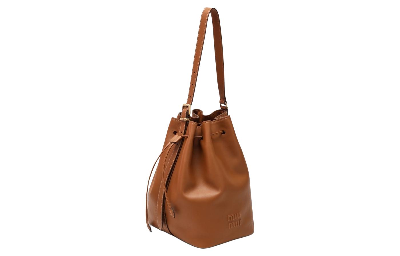 Кожаная сумка-ведро MIU MIU коричневая, через плечо, кроссбоди
Кожаная сумка-ведро MIU MIU коричневая, через плечо, кроссбоди