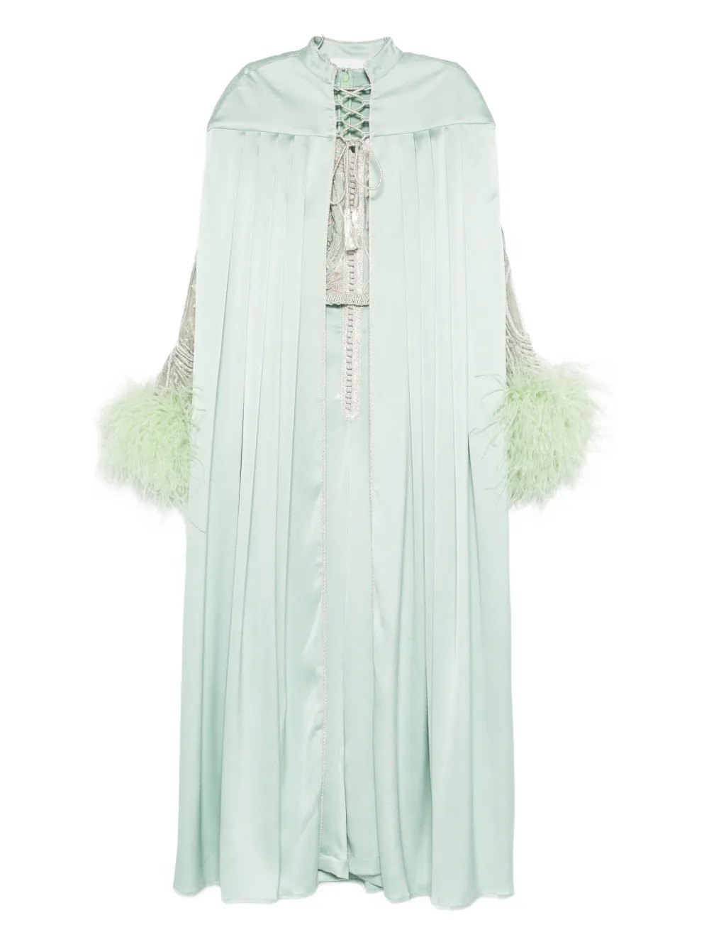 Комбинезон с перьями и вышивкой Reem Al Dhaheri, зеленый
Комбинезон с перьями и вышивкой Reem Al Dhaheri, зеленый