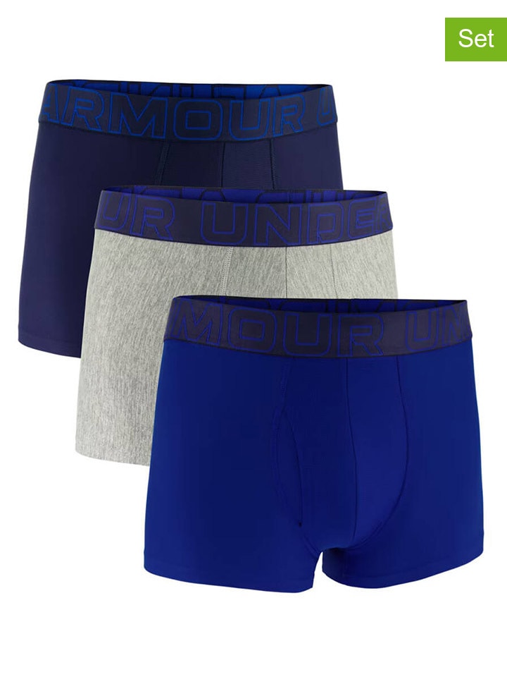 Under Armour Комплект из 3 штук: боксерские трусы «Perf Tech» сине-серого цвета
Under Armour Комплект из 3 штук: боксерские трусы «Perf Tech» сине-серого цвета