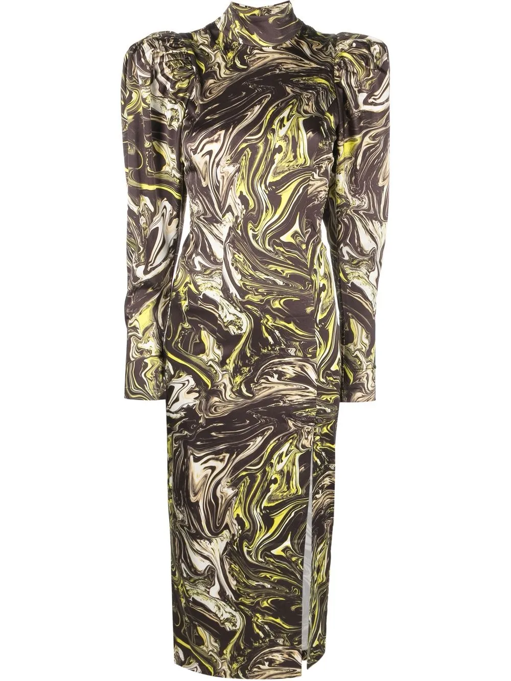 Платье с абстрактным принтом ROTATE BIRGER CHRISTENSEN, черный 
Платье с абстрактным принтом ROTATE BIRGER CHRISTENSEN, черный