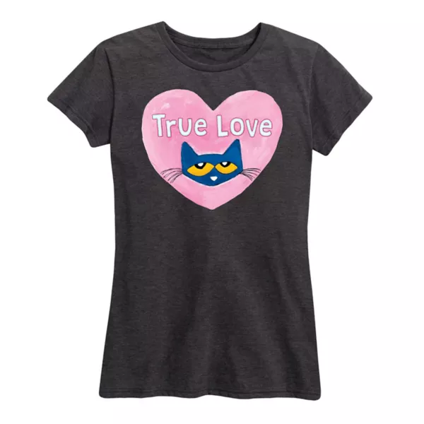 Женская футболка с принтом "Pete the Cat" и надписью "Настоящая любовь" Licensed Character, цвет heather charcoal gray
Женская футболка с принтом "Pete the Cat" и надписью "Настоящая любовь" Licensed Character, цвет heather charcoal gray