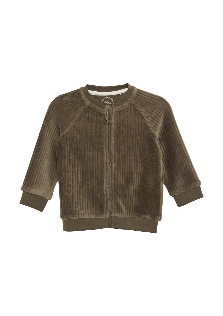 Толстовка с капюшоном на молнии s.Oliver, оливковый 
Толстовка с капюшоном на молнии s.Oliver, оливковый