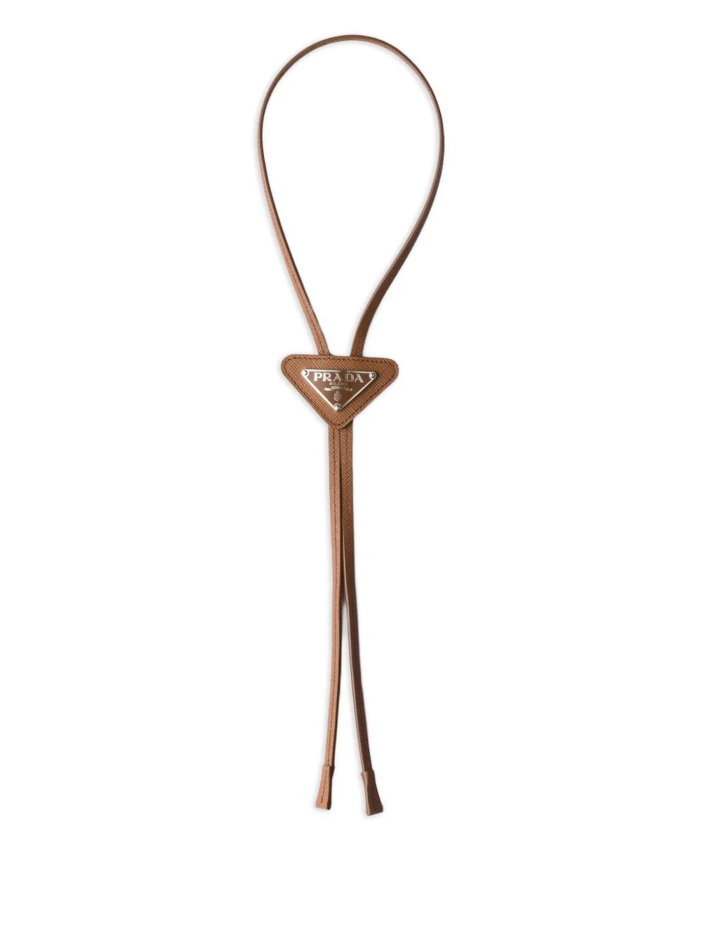 Галстук с треугольным логотипом из сафьяновой кожи Prada, коричневый
Галстук с треугольным логотипом из сафьяновой кожи Prada, коричневый