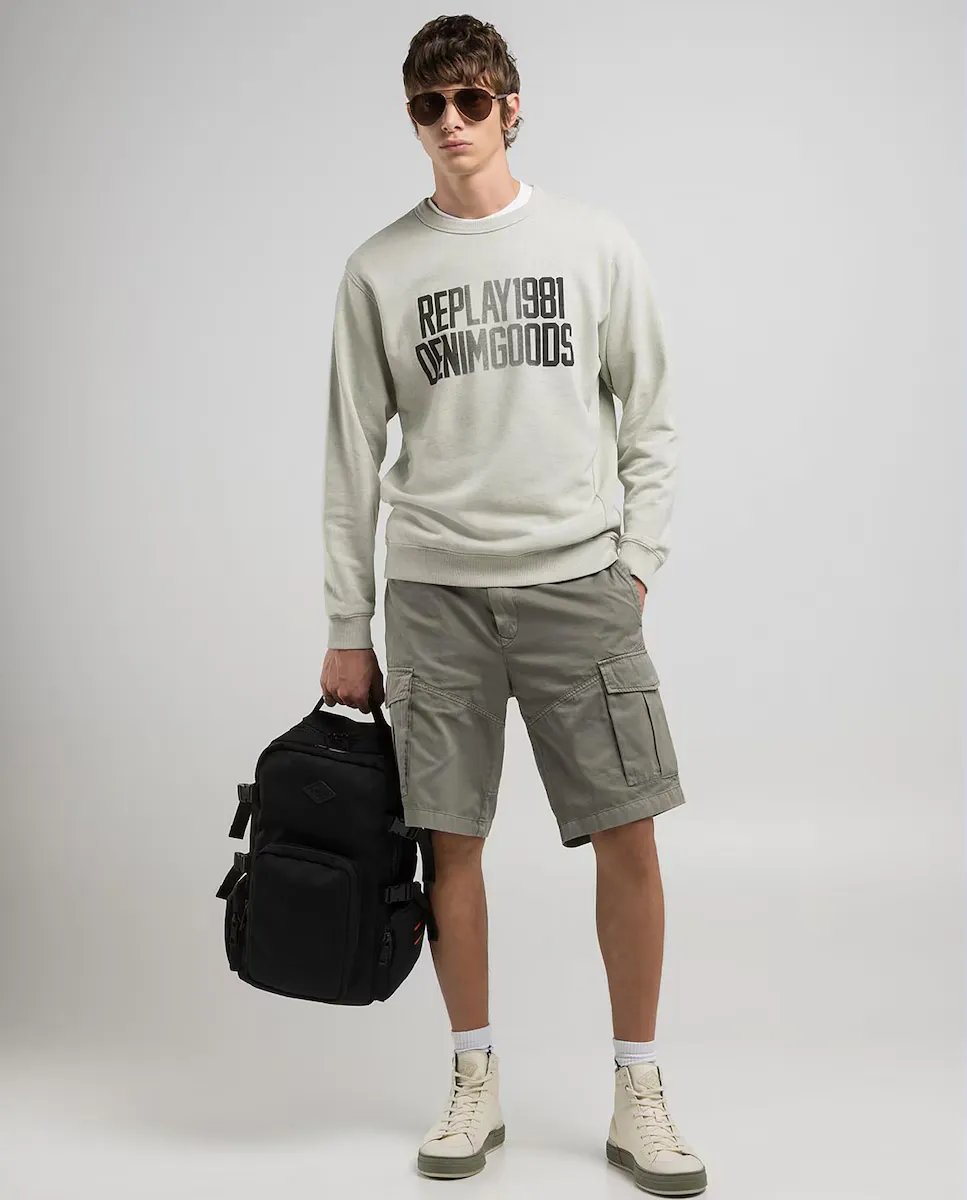 Мужские хлопковые шорты-карго с карманами Replay, серый
Мужские хлопковые шорты-карго с карманами Replay, серый