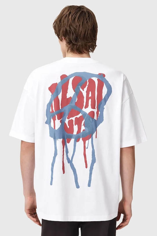Хлопковая футболка Allsaints, белый
Хлопковая футболка Allsaints, белый