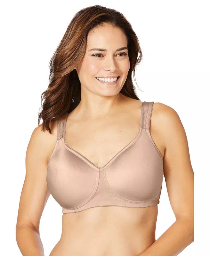 Женская футболка большого размера из микрофибры с легкой подкладкой и беспроводной технологией Comfort Choice, коричневый/бежевый 
Женская футболка большого размера из микрофибры с легкой подкладкой и беспроводной технологией Comfort Choice, коричневый/бежевый