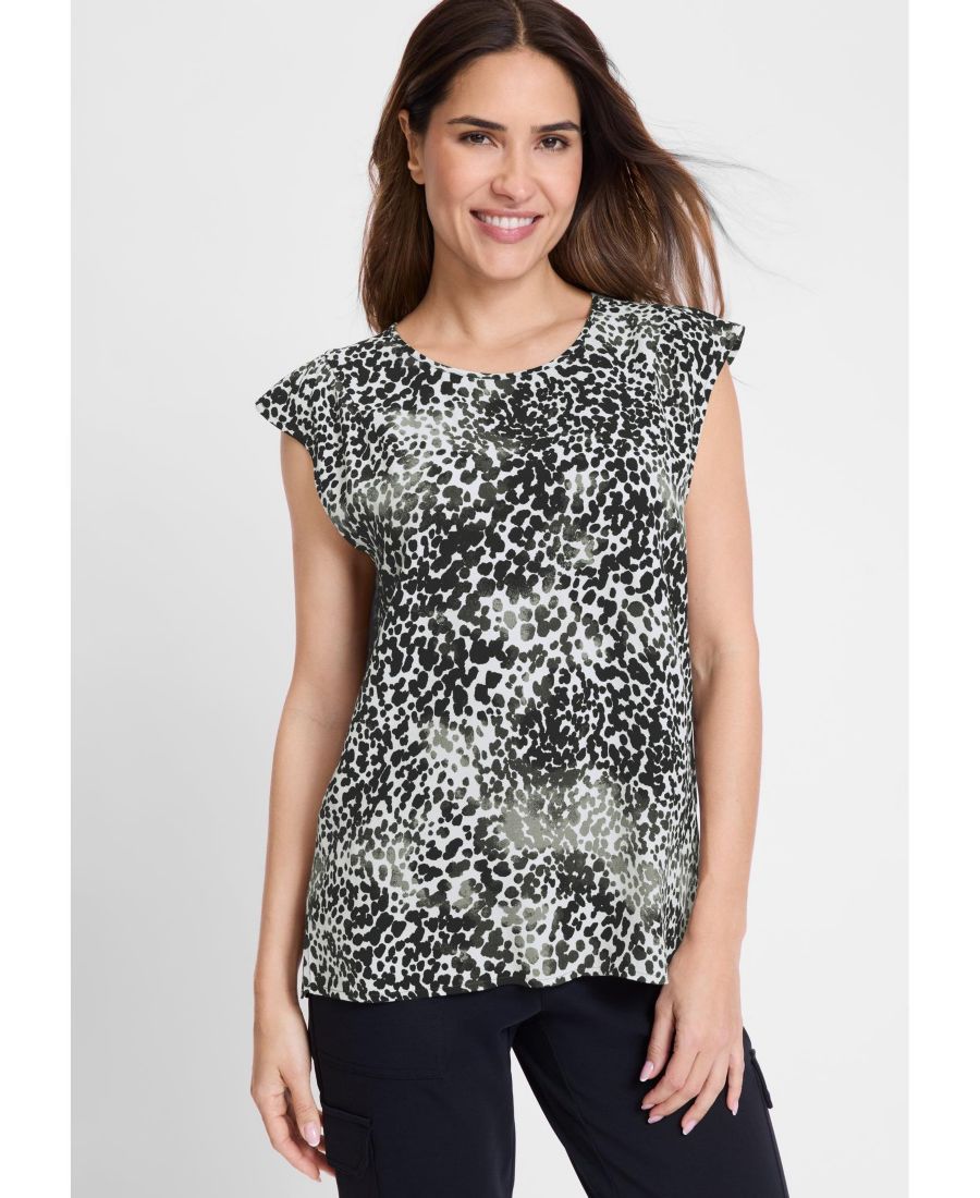 Современная женская блузка с анималистическим принтом Olsen, Jungle khaki
Современная женская блузка с анималистическим принтом Olsen, Jungle khaki