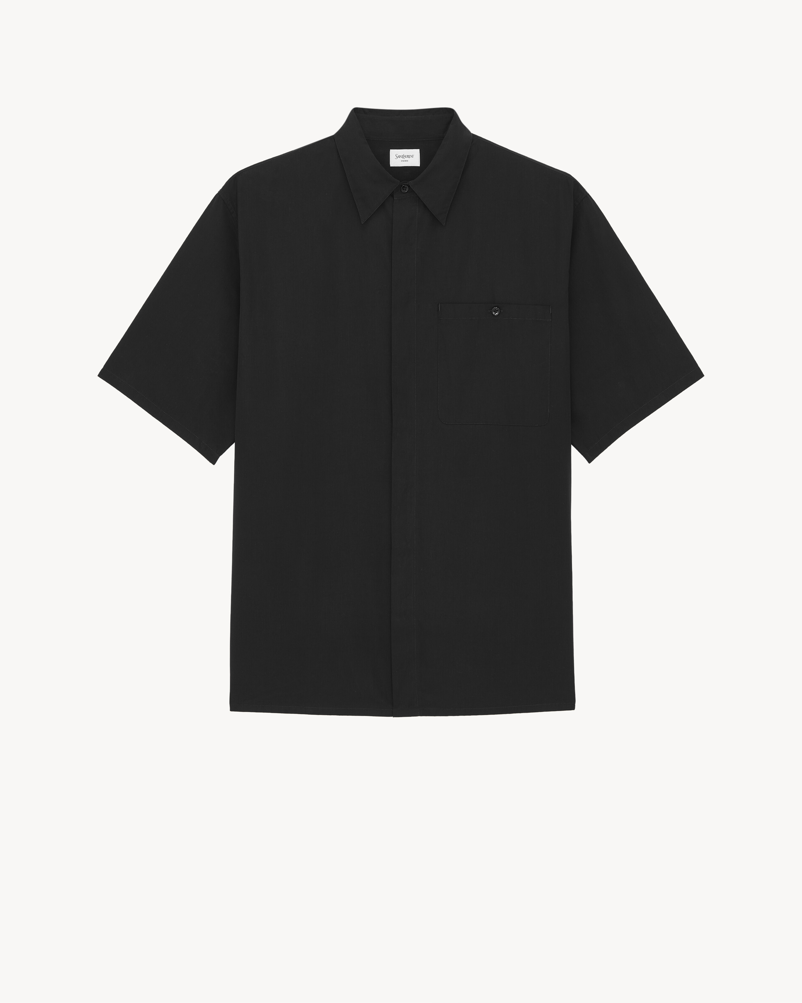 Пижамная рубашка из хлопкового поплина Saint Laurent, черный
Пижамная рубашка из хлопкового поплина Saint Laurent, черный