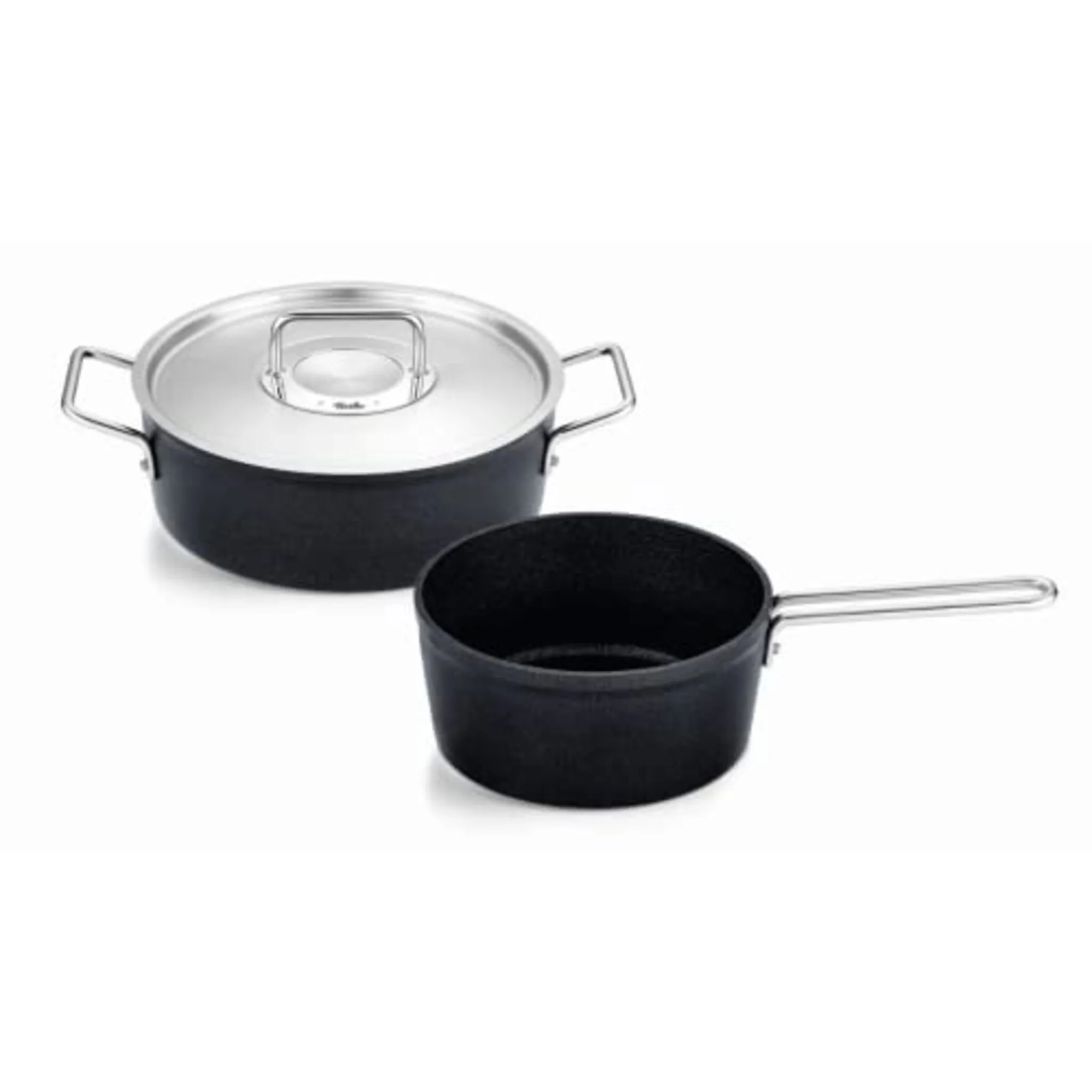 Набор кастрюль Fissler "Адамант", алюминий, (набор, 2 предмета, жаровня 24 + кастрюля 18см, без даты), производство Германия, черный
Набор кастрюль Fissler "Адамант", алюминий, (набор, 2 предмета, жаровня 24 + кастрюля 18см, без даты), производство Германия, черный