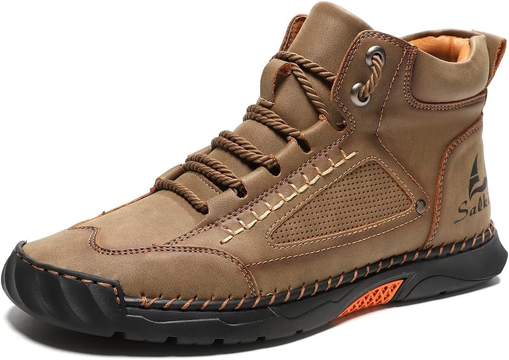 Мужские повседневные кожаные лоферы SWZEC ручной работы с противоскользящей подошвой и поддержкой свода стопы, хаки
Мужские повседневные кожаные лоферы SWZEC ручной работы с противоскользящей подошвой и поддержкой свода стопы, хаки