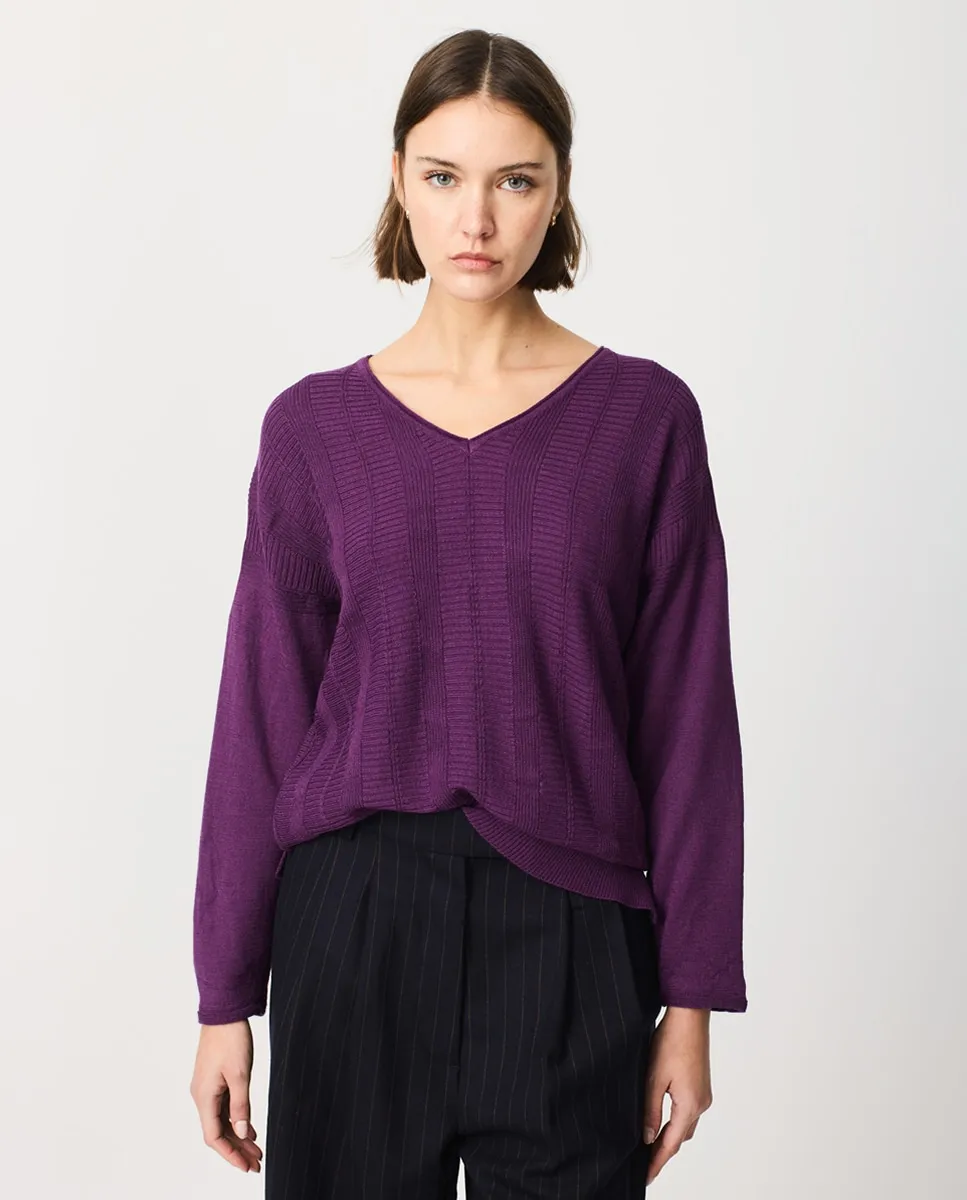 Женский джемпер в виде туники с V-образным вырезом и длинными рукавами Escorpion, сиреневый
Женский джемпер в виде туники с V-образным вырезом и длинными рукавами Escorpion, сиреневый