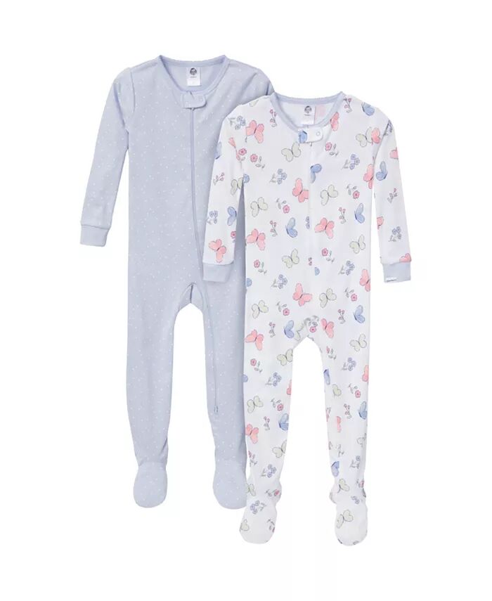 Пижама Snug Fit Foot для девочек, 2 шт., бабочки Gerber, синий
Пижама Snug Fit Foot для девочек, 2 шт., бабочки Gerber, синий