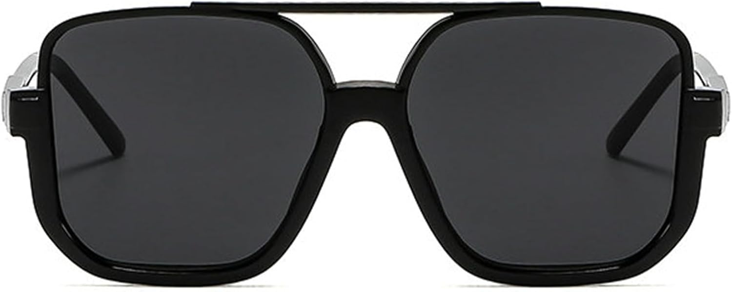 Солнцезащитные очки Willochra большого размера в стиле «пилот» для женщин и мужчин, винтажные квадратные солнцезащитные очки 90-х годов, женские очки с двойной перемычкой, черные, C1
Солнцезащитные очки Willochra большого размера в стиле «пилот» для женщин и мужчин, винтажные квадратные солнцезащитные очки 90-х годов, женские очки с двойной перемычкой, черные, C1