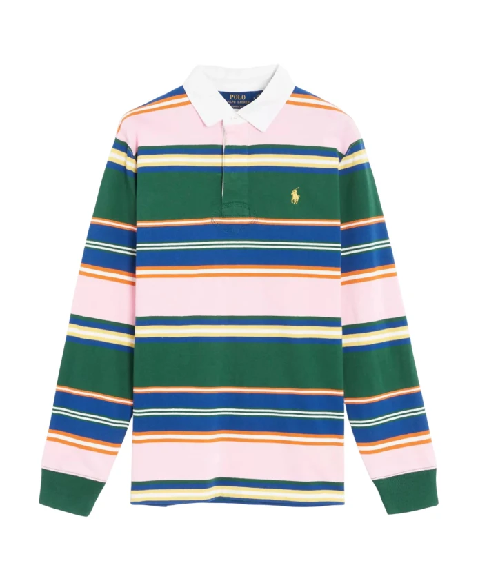 Хлопковая рубашка-поло в полоску Ralph Lauren, мультиколор
Хлопковая рубашка-поло в полоску Ralph Lauren, мультиколор