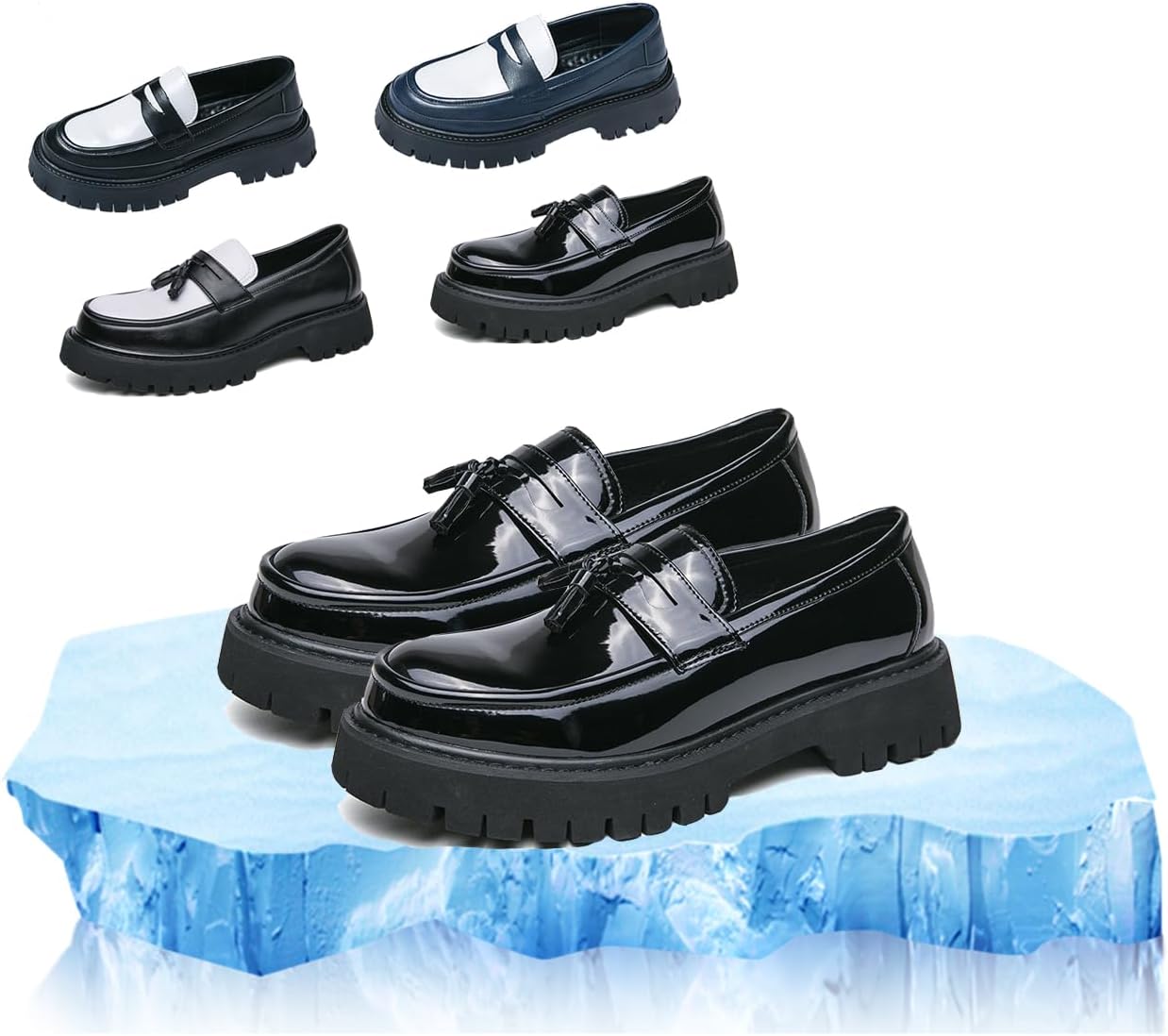 Мужские кожаные лоферы на платформе с бахромой, без шнуровки, с противоскользящей подошвой, низкие, с круглым носком, массивные модели с монеткой, модные для делового и повседневного стиля, выпускного вечера и вечеринок Generic, черный
Мужские кожаные лоферы на платформе с бахромой, без шнуровки, с противоскользящей подошвой, низкие, с круглым носком, массивные модели с монеткой, модные для делового и повседневного стиля, выпускного вечера и вечеринок Generic, черный