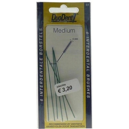 Duodent Medium 0,9 мм - 6 шт. - межзубная щетка
Duodent Medium 0,9 мм - 6 шт. - межзубная щетка