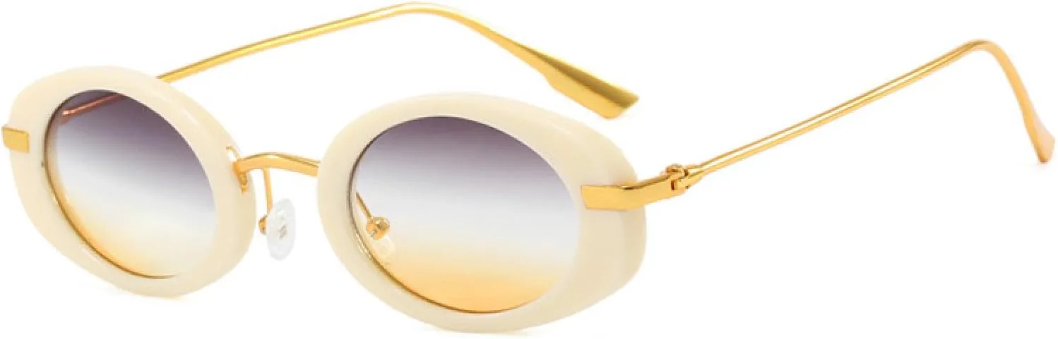 Ретро маленькие овальные женские солнцезащитные очки класса люкс, модные панк-очки для мужчин, трендовые градиентные очки UV400 TVTBBVV, Beige Gray Yellow
Ретро маленькие овальные женские солнцезащитные очки класса люкс, модные панк-очки для мужчин, трендовые градиентные очки UV400 TVTBBVV, Beige Gray Yellow