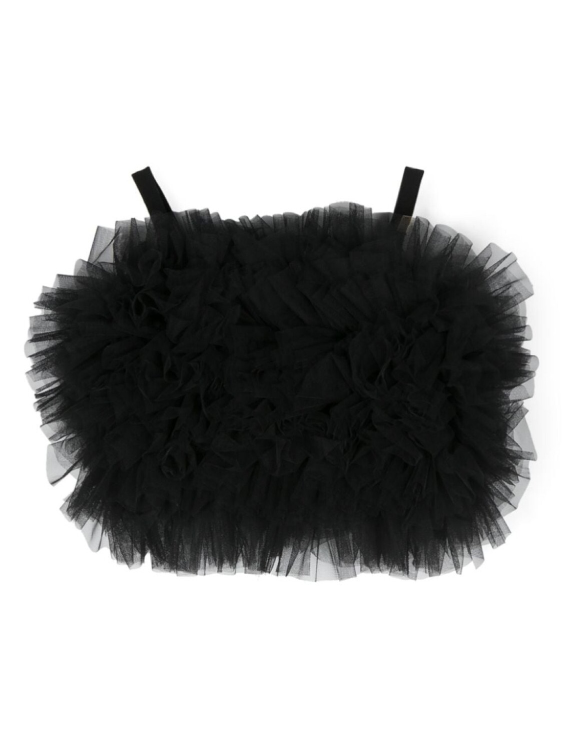 Elisabetta Franchi La Mia Bambina топ из тюля с оборками, черный
Elisabetta Franchi La Mia Bambina топ из тюля с оборками, черный