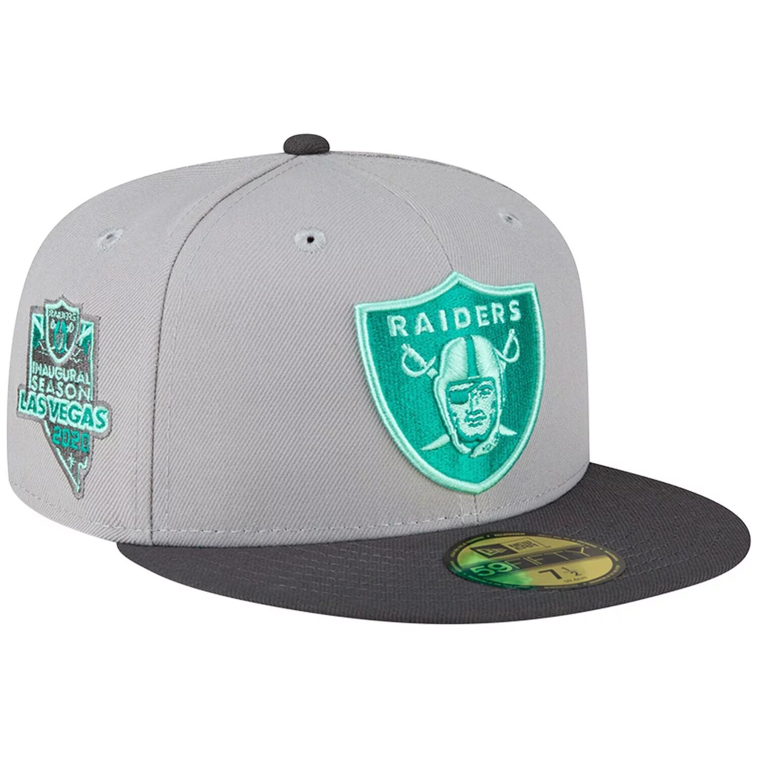 Мужская облегающая шляпа New Era Grey/Graphite Las Vegas Raiders Aqua Pop 59FIFTY
Мужская облегающая шляпа New Era Grey/Graphite Las Vegas Raiders Aqua Pop 59FIFTY