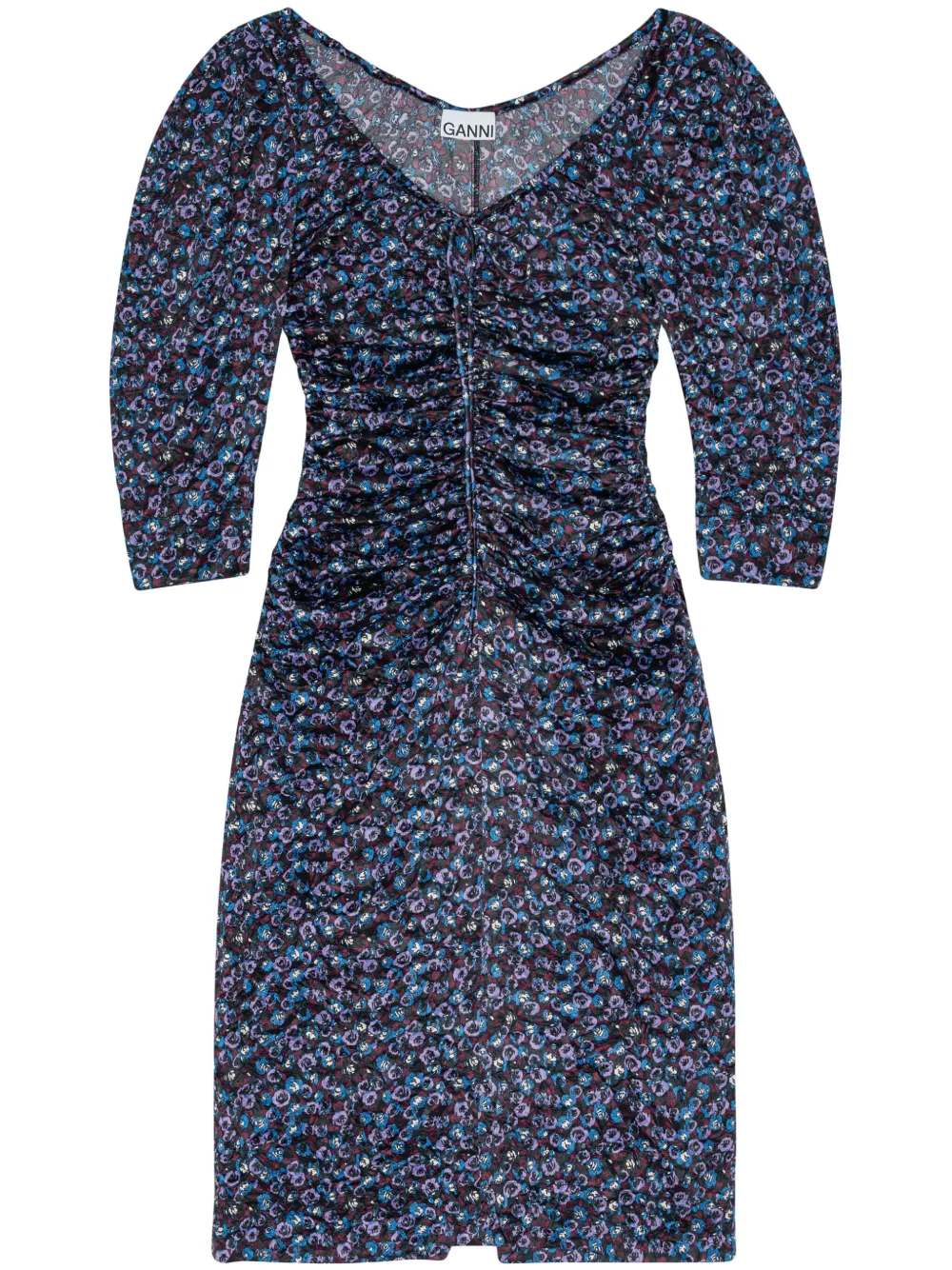 Платье миди со сборками GANNI, черный
Платье миди со сборками GANNI, черный