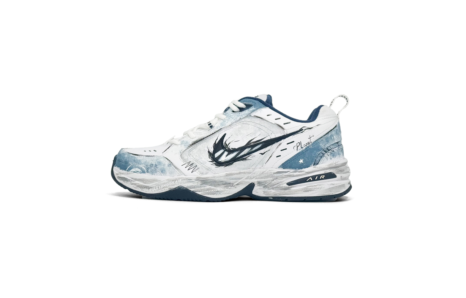 Nike Air Monarch 4 Abrasion Resistant Low top Chunky Sneakers Unisex Blue Gray
Nike Air Monarch 4 Abrasion Resistant Low top Chunky Sneakers Unisex Blue Gray