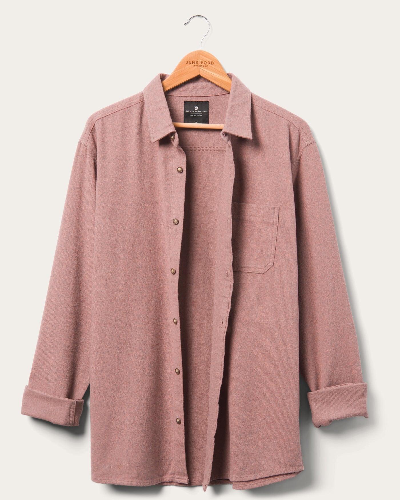 Рубашка из фланели с длинным рукавом Adrien Junk Food Clothing, цвет withered rose 
Рубашка из фланели с длинным рукавом Adrien Junk Food Clothing, цвет withered rose