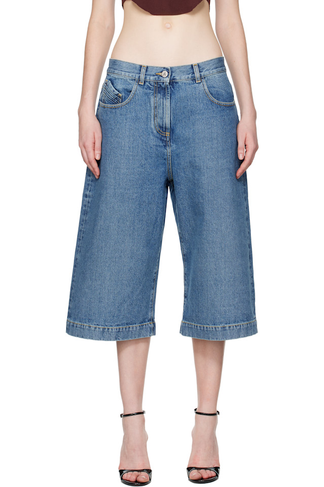 The Attico Синие джинсовые шорты с эффектом потертости
The Attico Синие джинсовые шорты с эффектом потертости