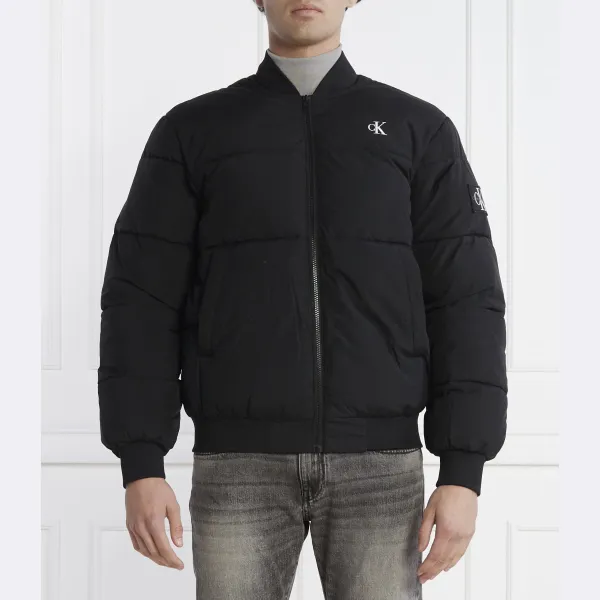Бомбер стандартного кроя Calvin Klein, черный 
Бомбер стандартного кроя Calvin Klein, черный