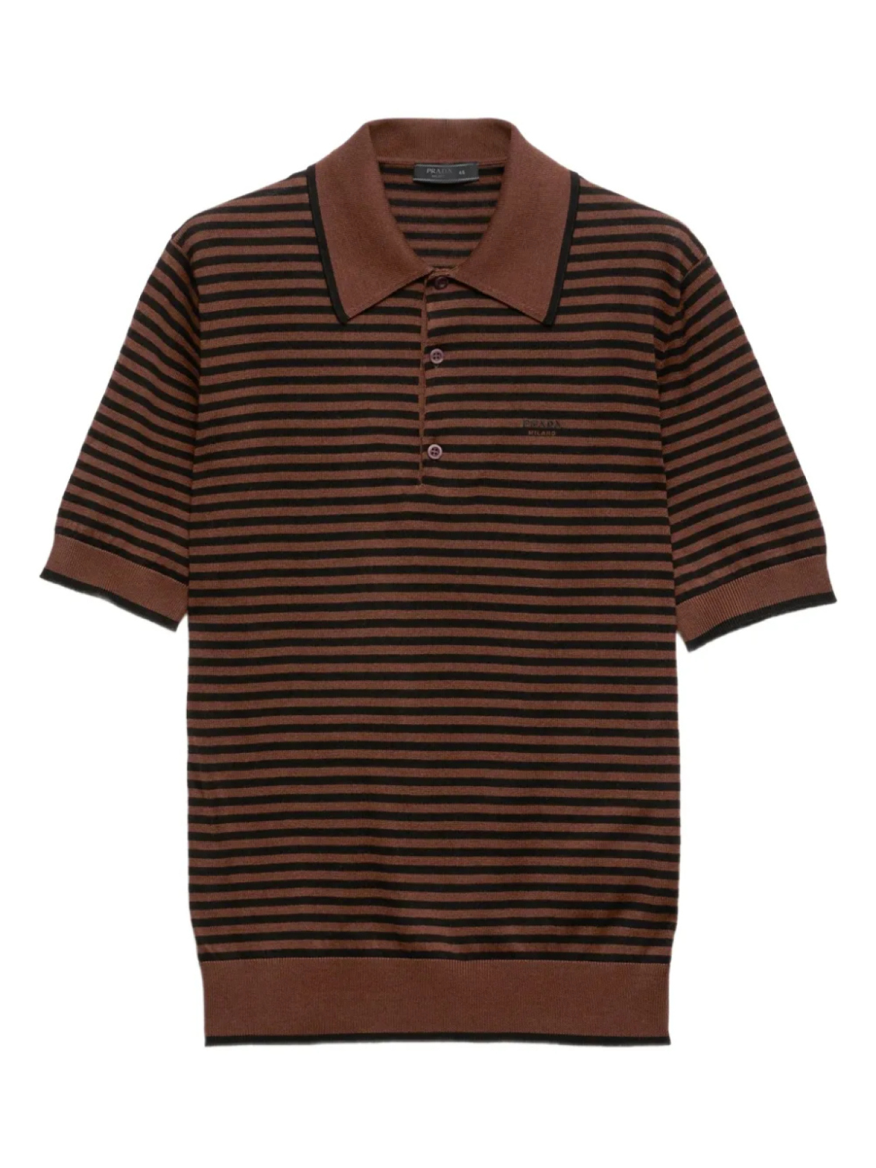 Prada рубашка поло в полоску, коричневый
Prada рубашка поло в полоску, коричневый