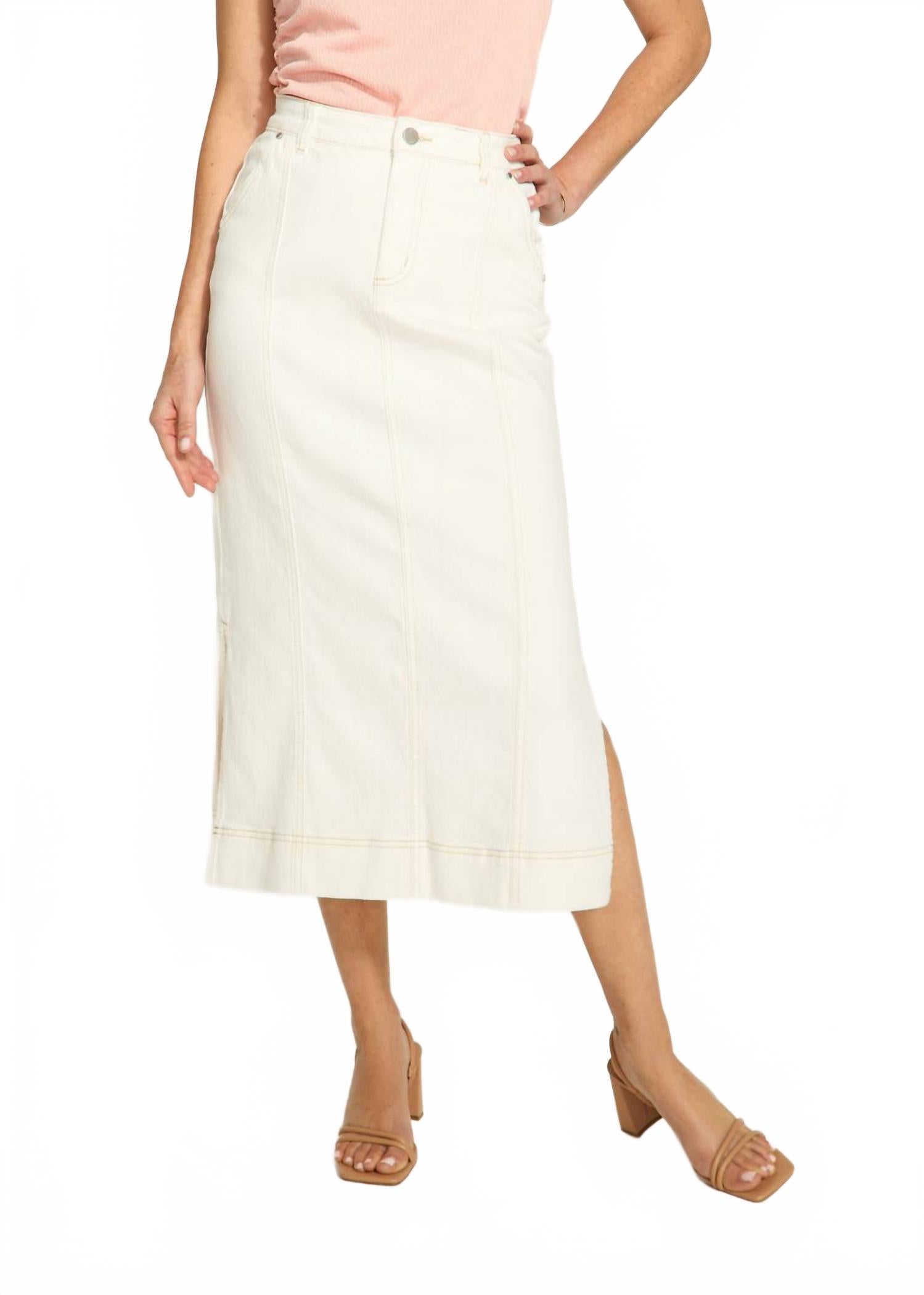 Юбка-карандаш миди цвета слоновой кости FDJ
Юбка-карандаш миди цвета слоновой кости FDJ