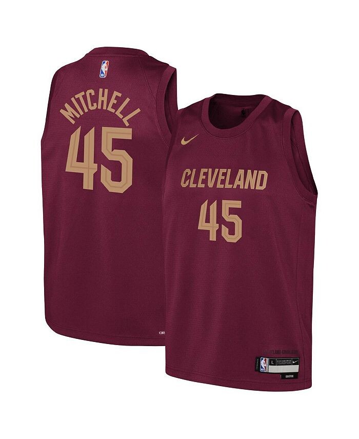 Джерси Big Boys and Girls Donovan Mitchell Wine Cleveland Cavaliers 2022/23 Swingman — Icon Edition Nike, фиолетовый 
Джерси Big Boys and Girls Donovan Mitchell Wine Cleveland Cavaliers 2022/23 Swingman — Icon Edition Nike, фиолетовый