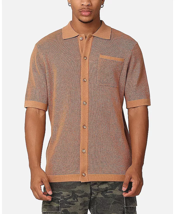 Мужская вязаная рубашка на пуговицах Zyair с резинкой XXIII, коричневый
Мужская вязаная рубашка на пуговицах Zyair с резинкой XXIII, коричневый