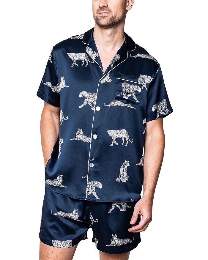 Короткая шелковая пижама с принтом Panthère de Nuit Petite Plume, синий
Короткая шелковая пижама с принтом Panthère de Nuit Petite Plume, синий