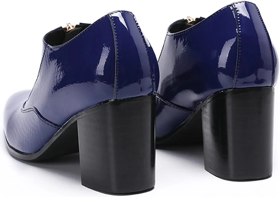 Мужские лоферы-слипоны Santimon из натуральной кожи с острым носком и молнией, синие
Мужские лоферы-слипоны Santimon из натуральной кожи с острым носком и молнией, синие