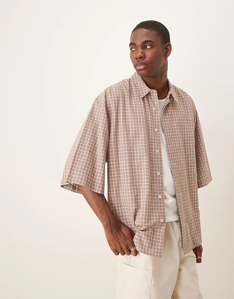 Рубашка свободного кроя ASOS DESIGN в бежевую клетку
Рубашка свободного кроя ASOS DESIGN в бежевую клетку
