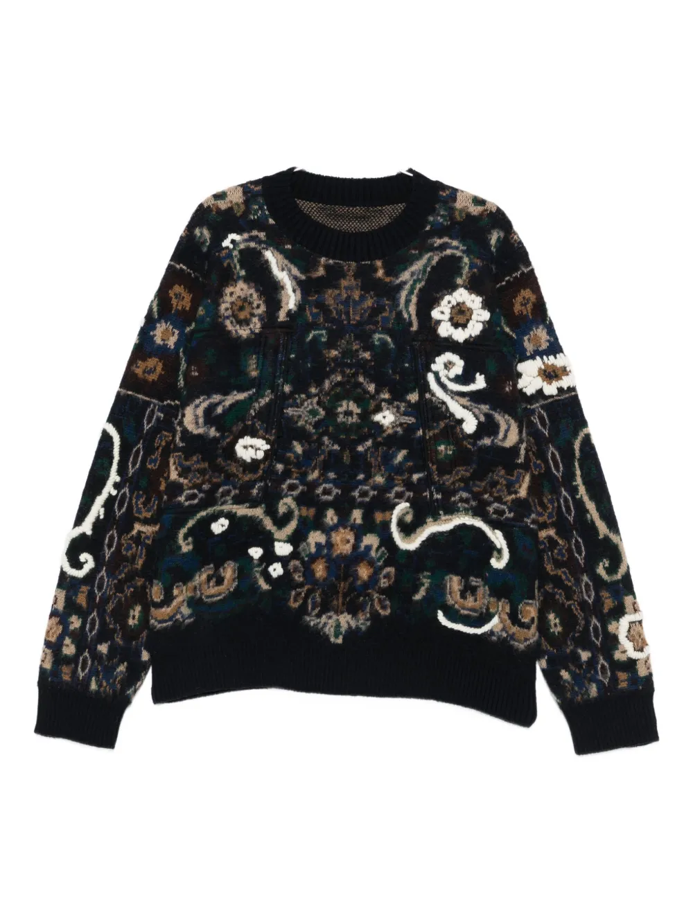 Свитер с круглым вырезом и цветочным узором SACAI, синий
Свитер с круглым вырезом и цветочным узором SACAI, синий