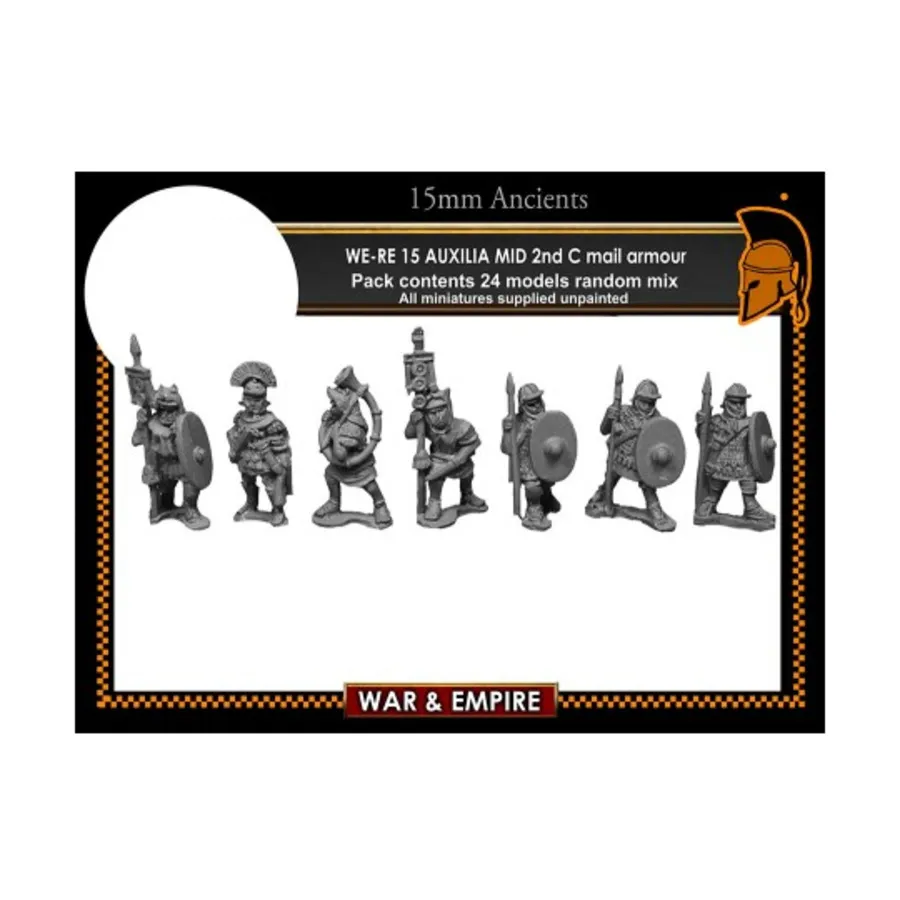 Ауксилия с кольчужной броней — ранний имперский, War & Empire - Ancients Miniatures - Late Roman (15mm)
Ауксилия с кольчужной броней — ранний имперский, War & Empire - Ancients Miniatures - Late Roman (15mm)