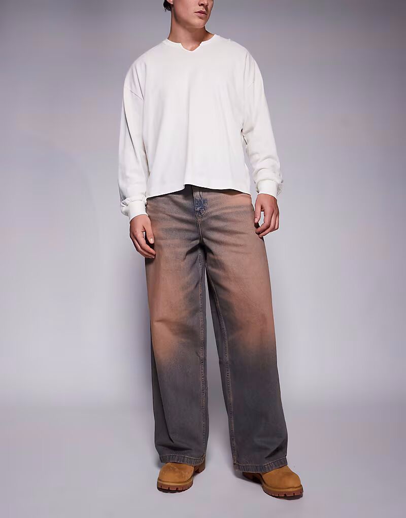 Джинсы свободного кроя с розовым оттенком Asos Design
Джинсы свободного кроя с розовым оттенком Asos Design