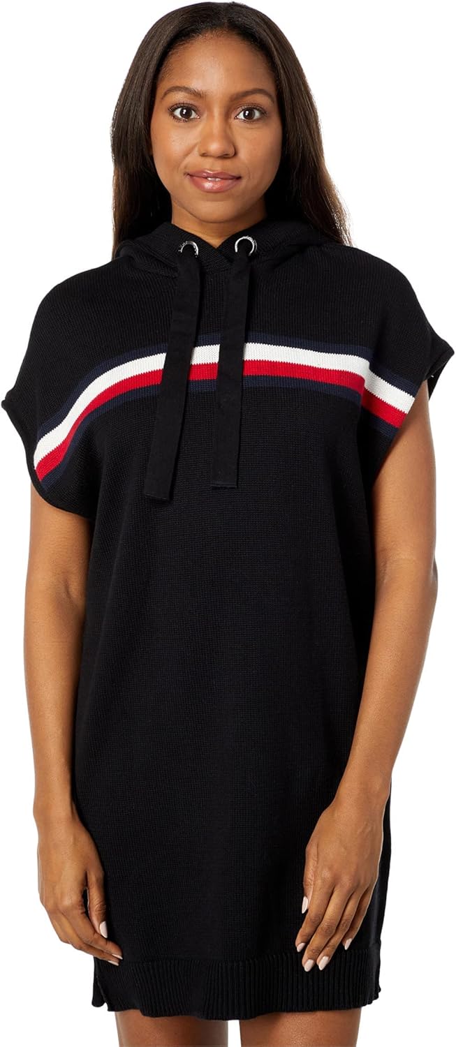 Платье-свитер с короткими рукавами и капюшоном Tommy Hilfiger, Black
Платье-свитер с короткими рукавами и капюшоном Tommy Hilfiger, Black