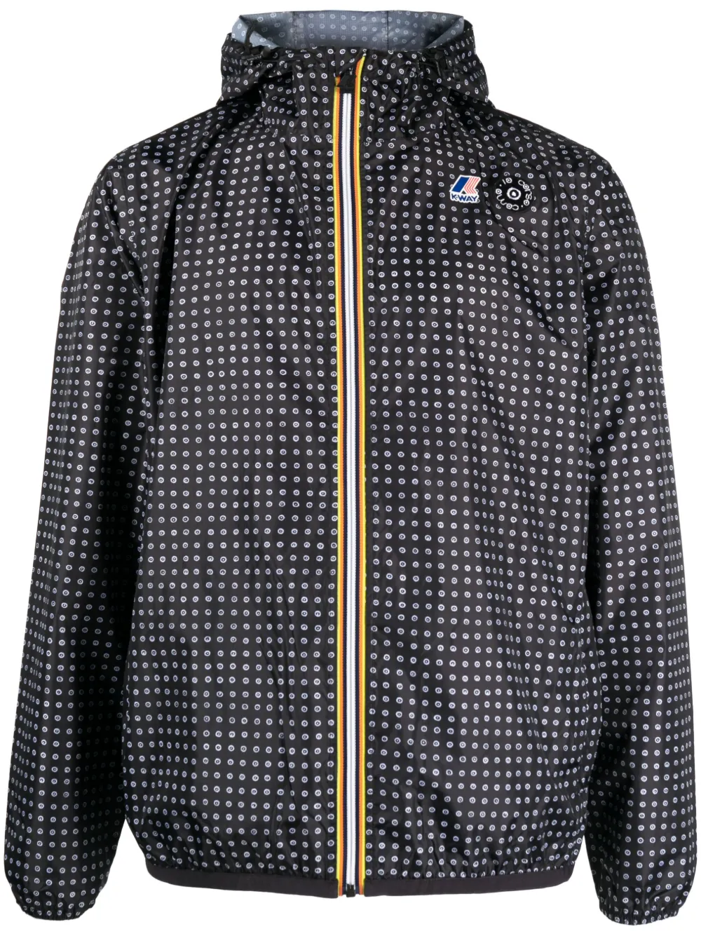 Куртка на молнии с узором в горох K-Way, черный
Куртка на молнии с узором в горох K-Way, черный