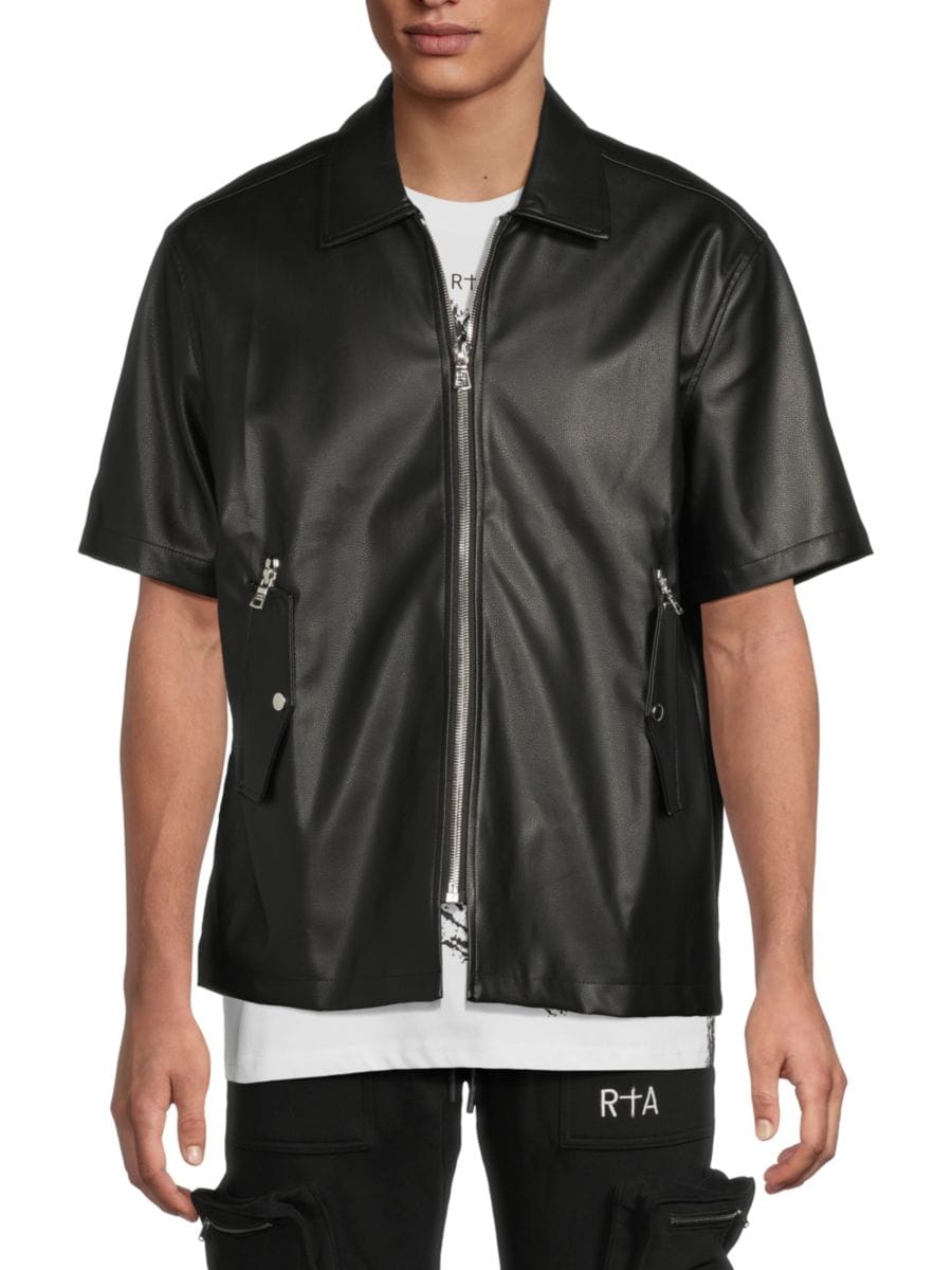 Рубашка из искусственной кожи на молнии RTA, черный
Рубашка из искусственной кожи на молнии RTA, черный