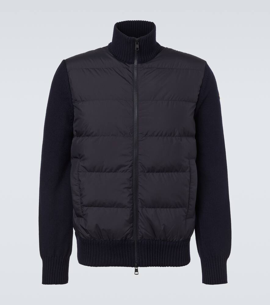 Шерстяной кардиган с нижними панелями Moncler, Dark Navy Blue
Шерстяной кардиган с нижними панелями Moncler, Dark Navy Blue